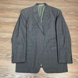Burberry Gray Plaid Blazer